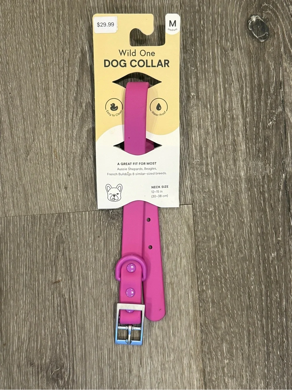 Wild One Dog Walking Set– Medium Collar, Standard Leash + Poop Bag - Orchid Pink